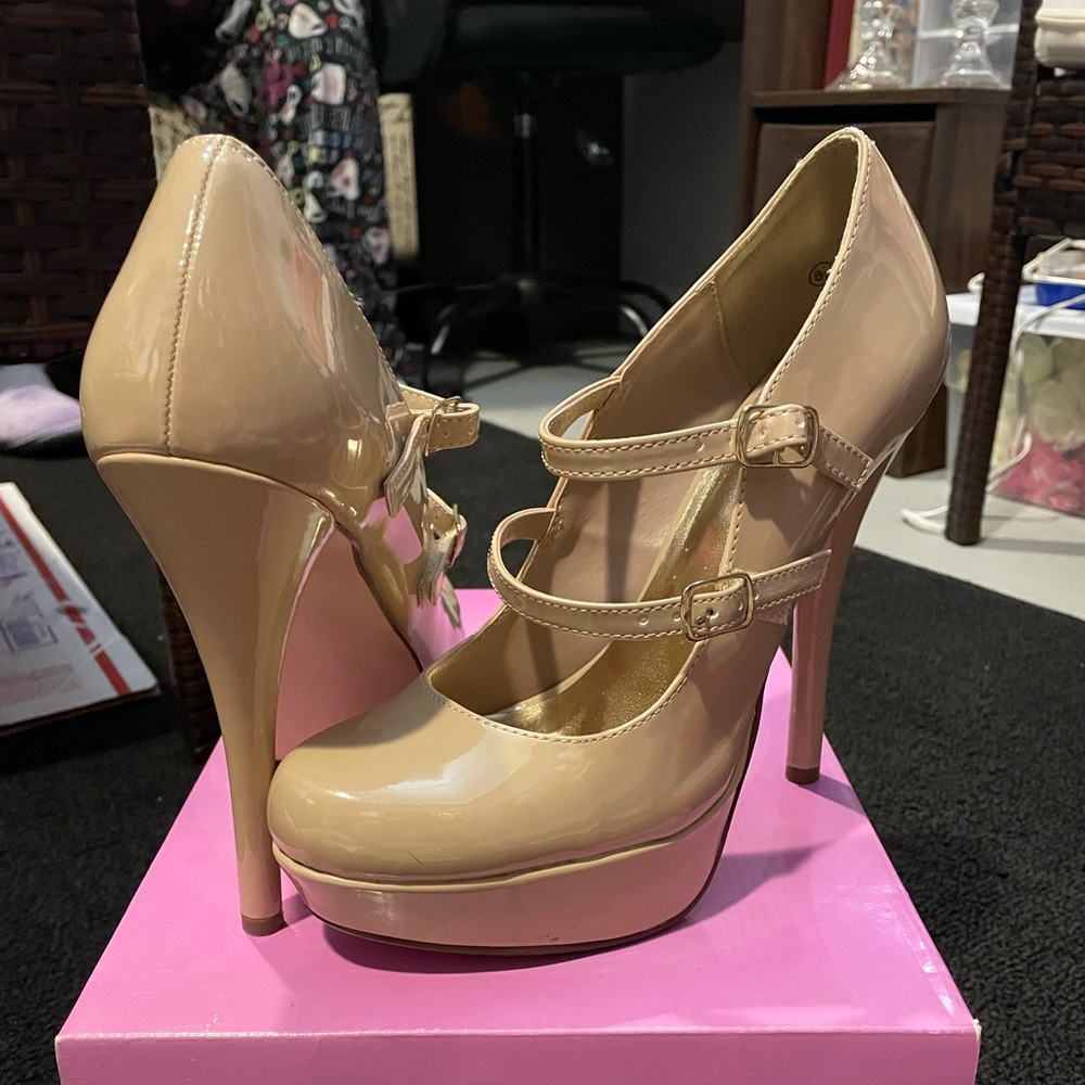 Nude high heels